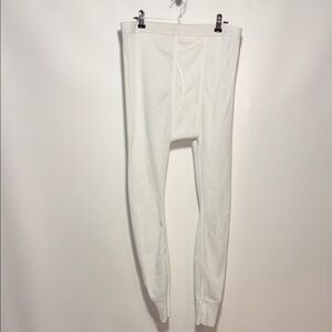Men's White Thermal Joggers